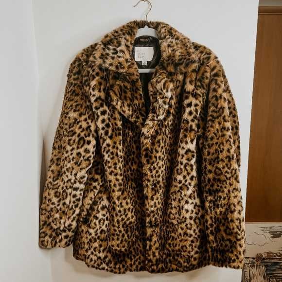 a new day Jackets & Blazers - a new day (Target Brand) Faux Cheetah Print Coat
